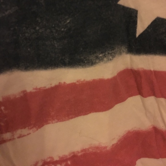 UO Pink White Blue USA Flag Crop Top - Picture 5 of 6